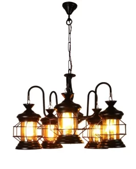 Soomin Black Glass Shaded Chandelier/Jhoomar Hanging Light/Jhoomar Ceiling Light to Decor Home/Living Room/Bedroom/Office/Dining/Cafe/Restaurants