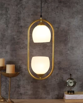 Golden Hanging Pendent Ceiling Light,Round Shape for Bedroom, Living Room, Caf?, Restaurant, Hallway, Kitchen, Over The Dining Table